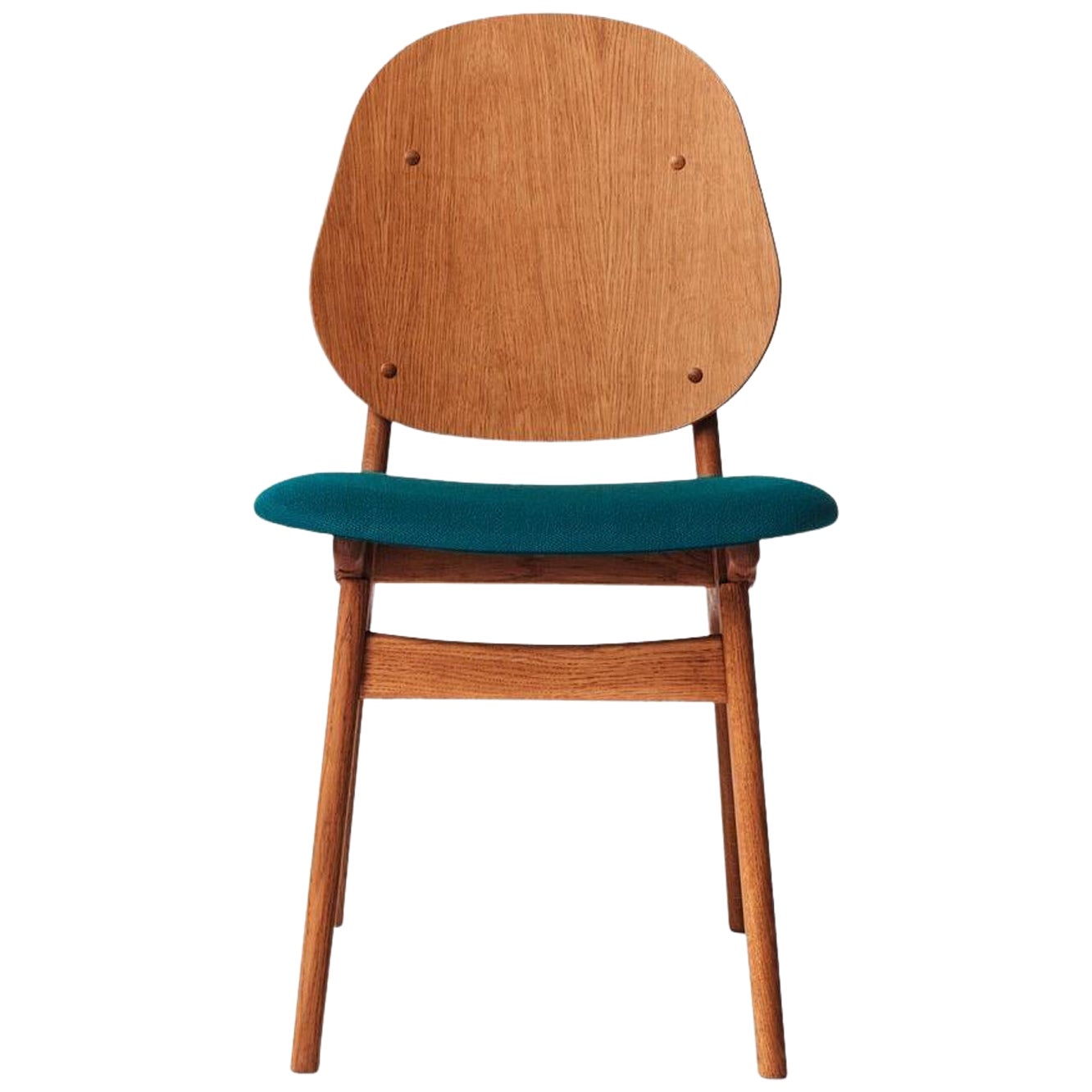 Noble Chair Teak Oiled Oak Dark Turqouise by Warm Nordic