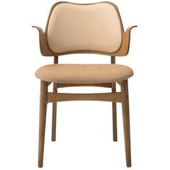 Sedia Gesture in Oak Oak oliato Nature Leather Latte di Warm Nordic