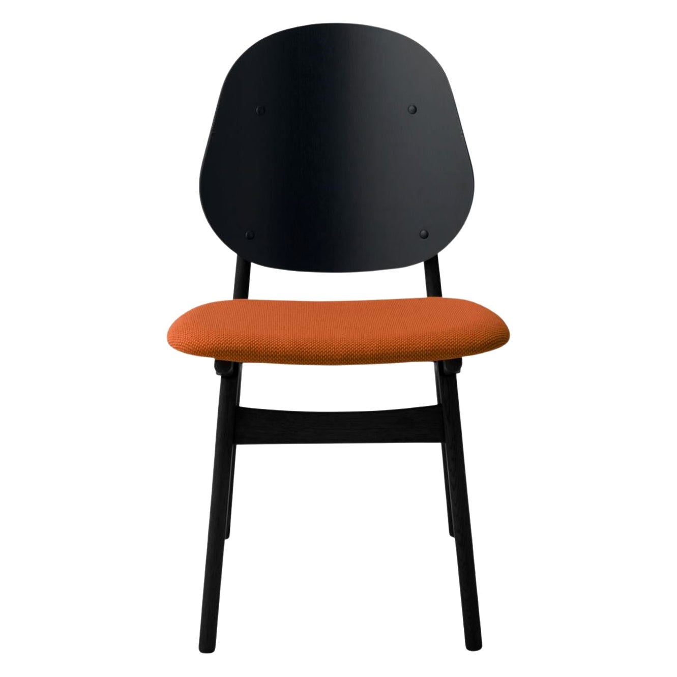 Noble Chair Black Lacquered Beech Terracotta by Warm Nordic For Sale