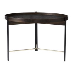 Compose Coffee Table Smoked Oak Brass Black by Warm Nordic