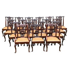 Set of Eighteen Georgian English Dining Chairs, 19th Century