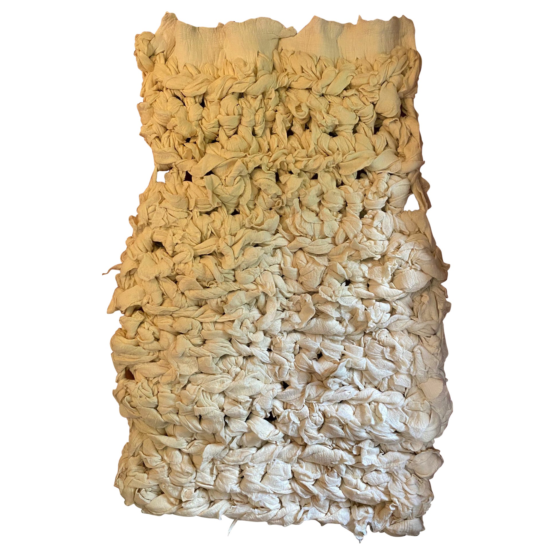 Knotted Wall Tapestry in Wool by Inês Schertel, Brazil, 2021 For Sale