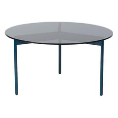 from above Coffee Table Smoke Grey Glass Ocean Blue by Warm Nordic