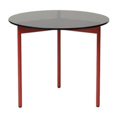 From Above Side Table Smoke Brown Glass Rusty Red by Warm Nordic