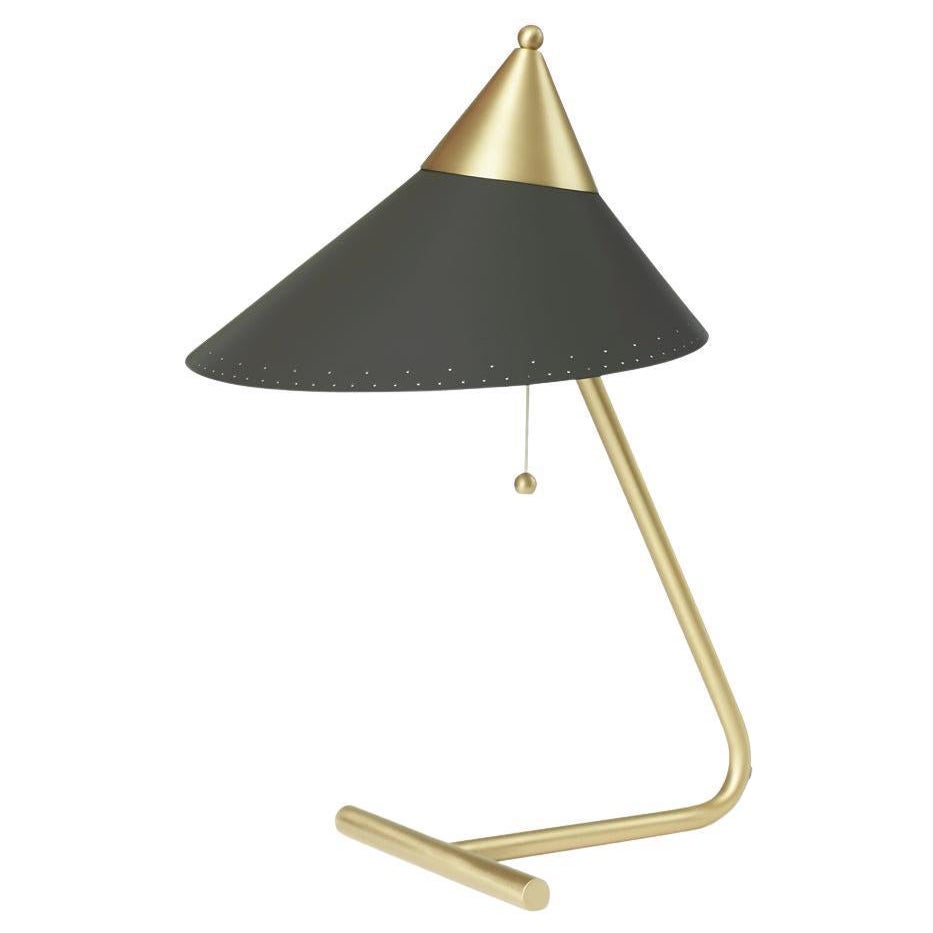 Brass Top Charcoal Table Lamp by Warm Nordic