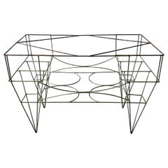 Used American Architectural Wire Metal Garden Table