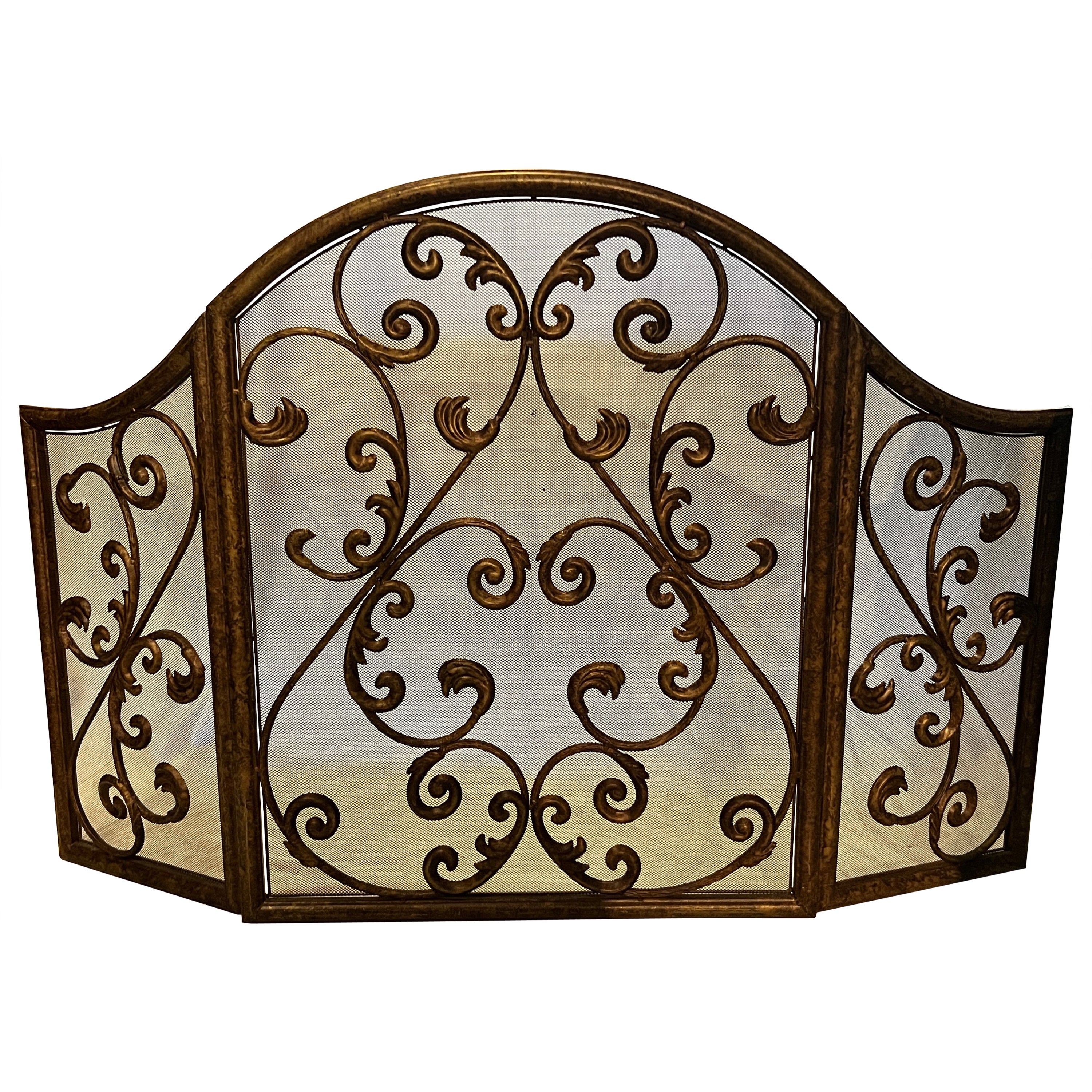 French Three Panel Firescreen 