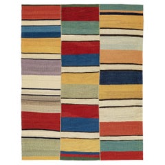 bunter handgewebter moderner Mazandaran-Teppich 