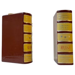 Vintage German Decanters Disguised as Books: Gin & Rum