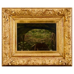Cecil Round, a Peep through the Boathouse, East Bilney Hall, Signed and Dated