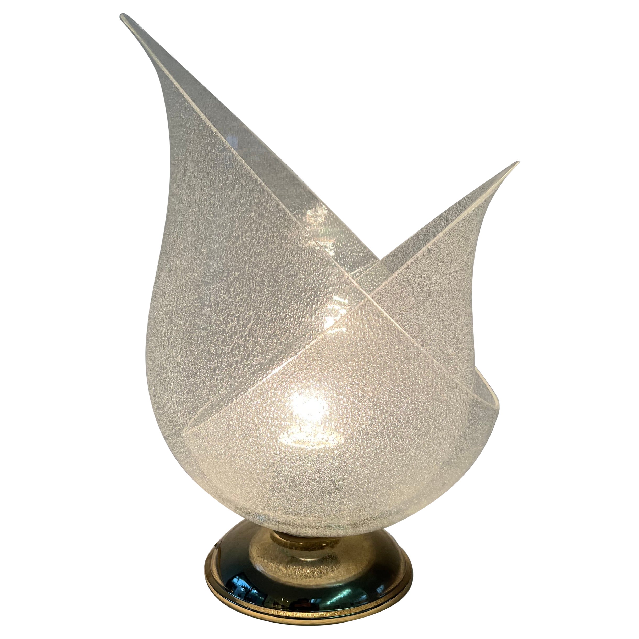 Mid-Century Modern Table Lamp by Carlo Nason for Mazzega in Murano Glass ca 1968 For Sale