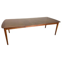 Mid-Century Modern Walnut Dining Table 2 Extension Leaves by Henredon Circa'60