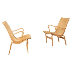 Pair of Bruno Mathsson Eva Lounge Chairs by Dux, Sweden