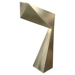 Lampe de bureau Origami en laiton brossé brut Francois Champsaur pour Pouenat