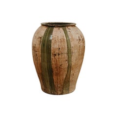 20th Century Green Glazed Terra Cotta Spanish Urn/Pot/Planter