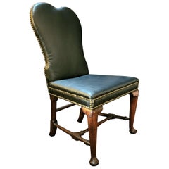 Georgian Leather Side Chair, circa 1740