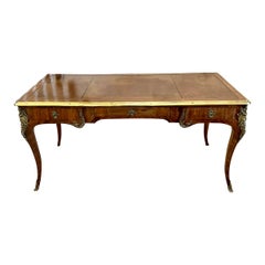 Large Antique Quality Kingwood Ornate Ormolu Mounted Partners Bureau Plat-Desk