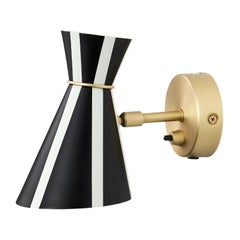 Bloom Black Noir Warm White Stripes Wall Lamp by Warm Nordic