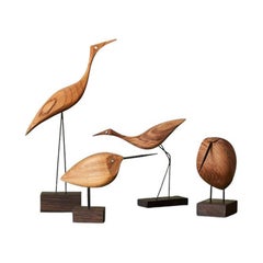 Set of 4 Beak Birds Sculptures by Warm Nordic