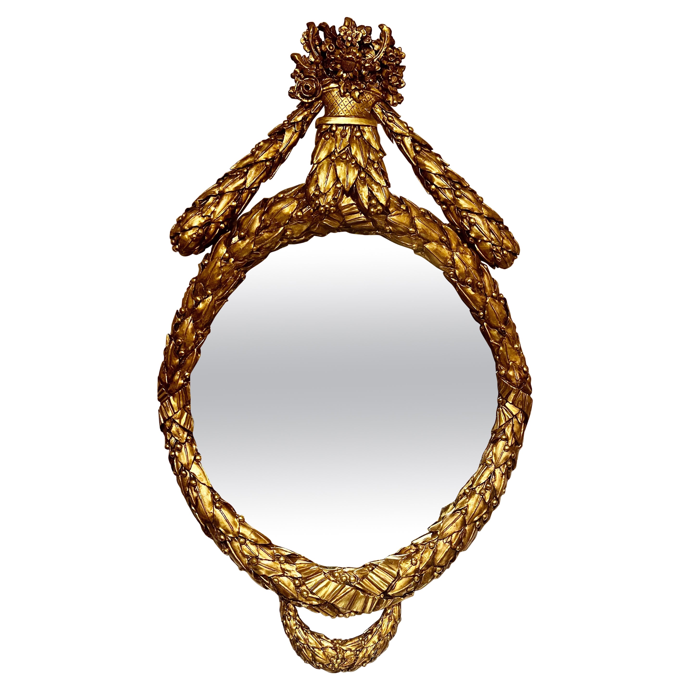 Antique French Gold Leaf Mirror, circa 1840 For Sale