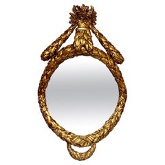 Antiker französischer Blattgold-Spiegel um 1840