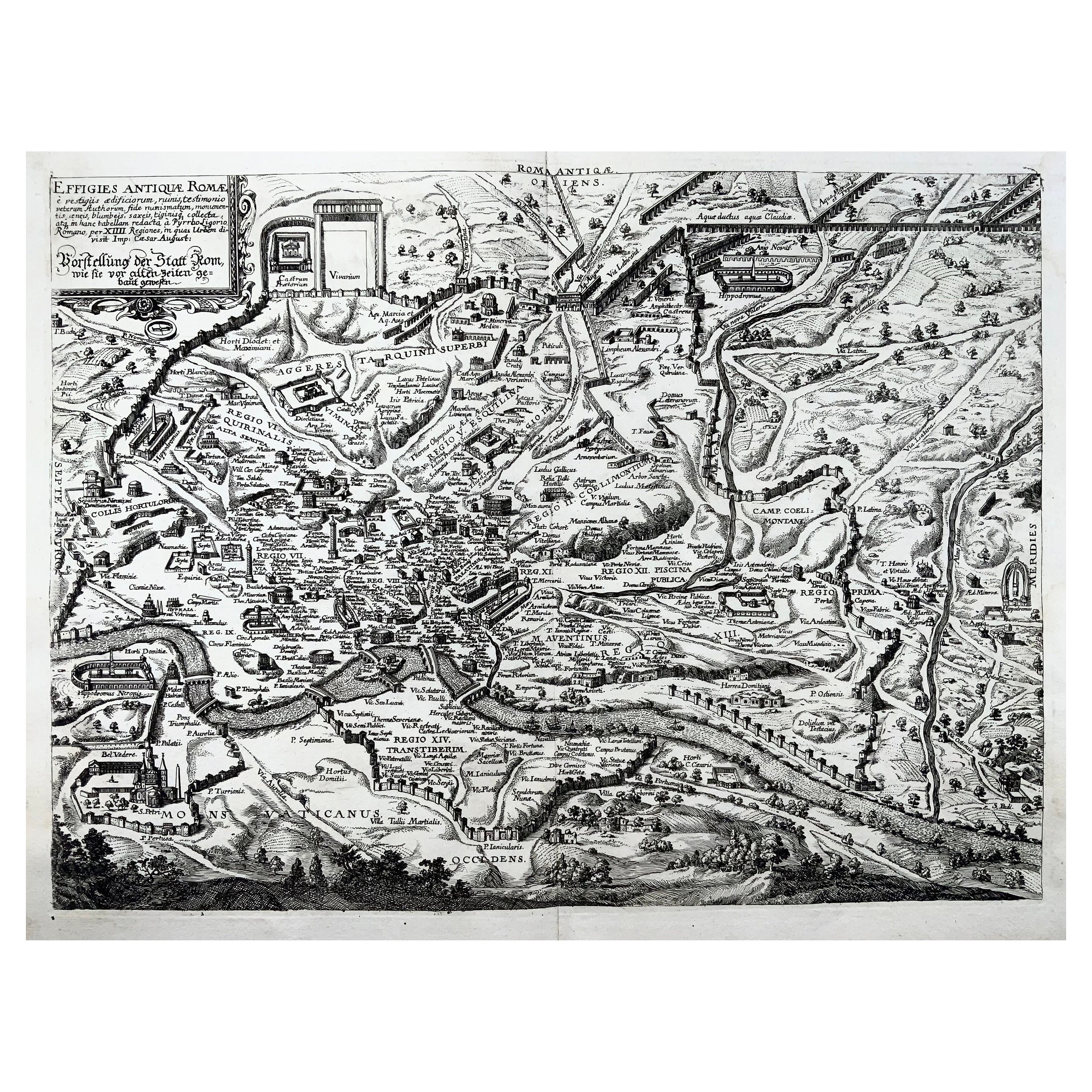 1679 Sandrart Joachim, Von, Map of Ancient Rome, Italy