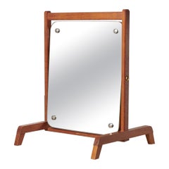 Charming Vintage Swedish 1960s Teak Table Mirror