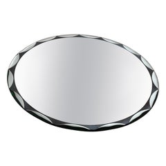 Metalvetro Galvorame Italian 1960s Midcentury Round Mirror