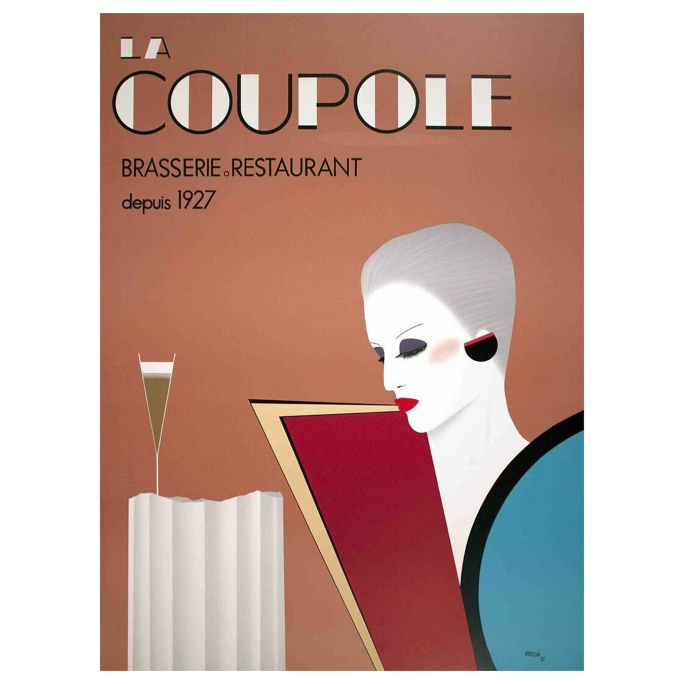 1981 La Coupole, Razzia Original Vintage Poster