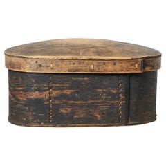 Antique Very Rare Swedish Black Bentwood Box