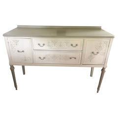 Vintage French Country Style Painted Wood Sideboard