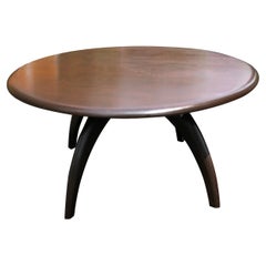 Dark Wood Heywood Wakefield Swivel Round Coffee Table
