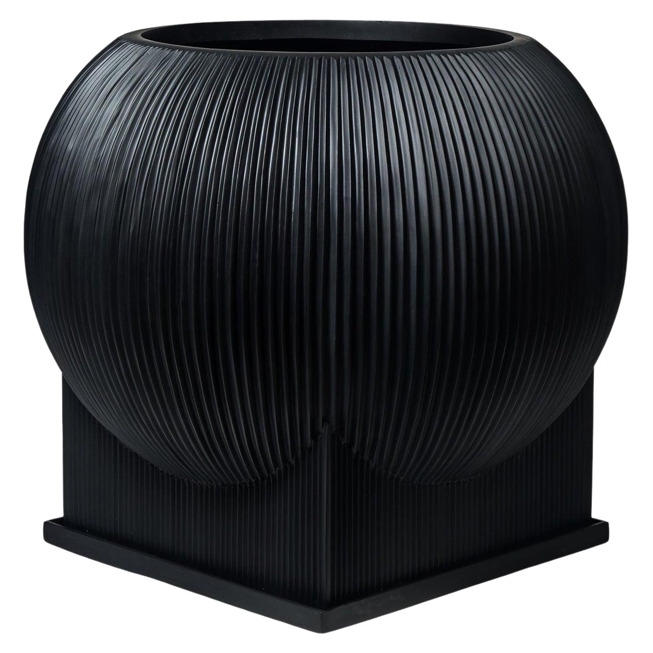 Oversize Flat Blob Planter 'Black' by TFM, Represented by Tuleste Factory