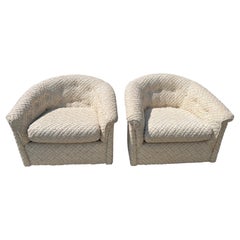 Pair of 1970s Textured Swivel Chairs