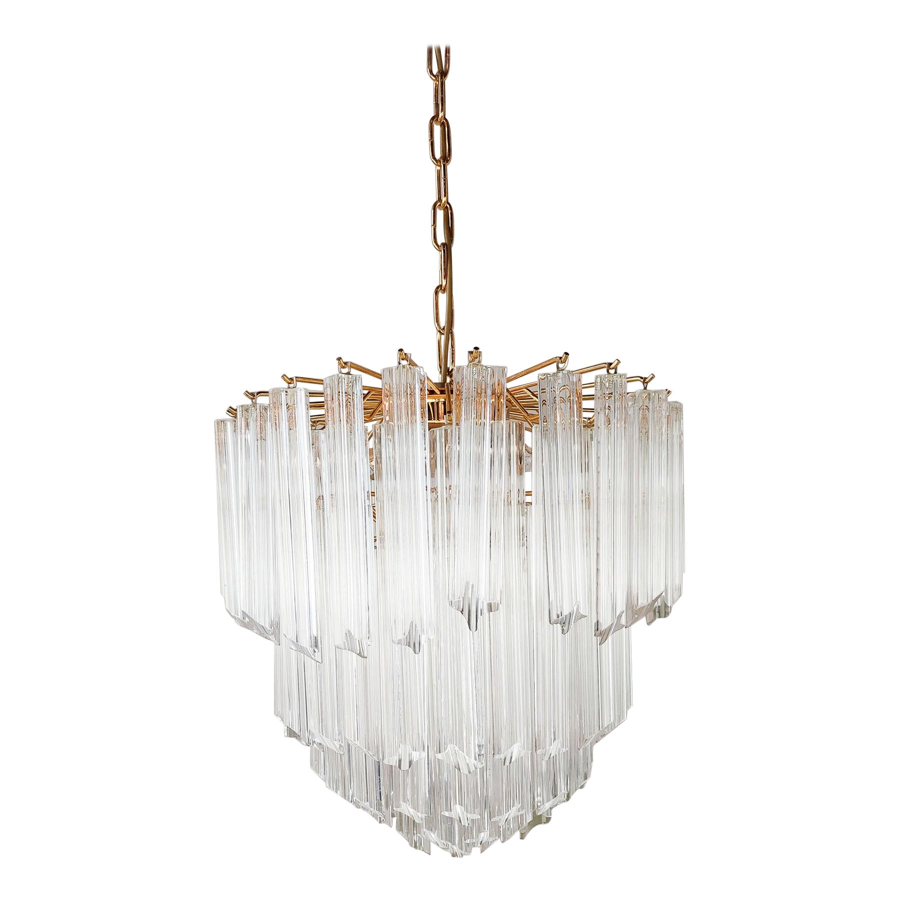 Vintage Glass Chandelier by Venini from the 1970s For Sale