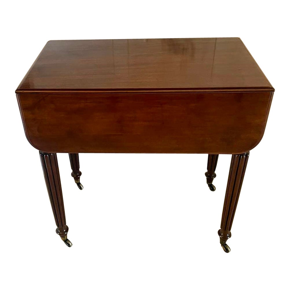 Antique Regency Quality Mahogany Pembroke Table  For Sale