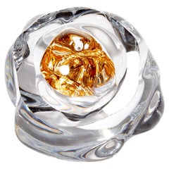 Erratic a with 23ct Red Gold, an Optical Glass Sculpture by Anthony Scala