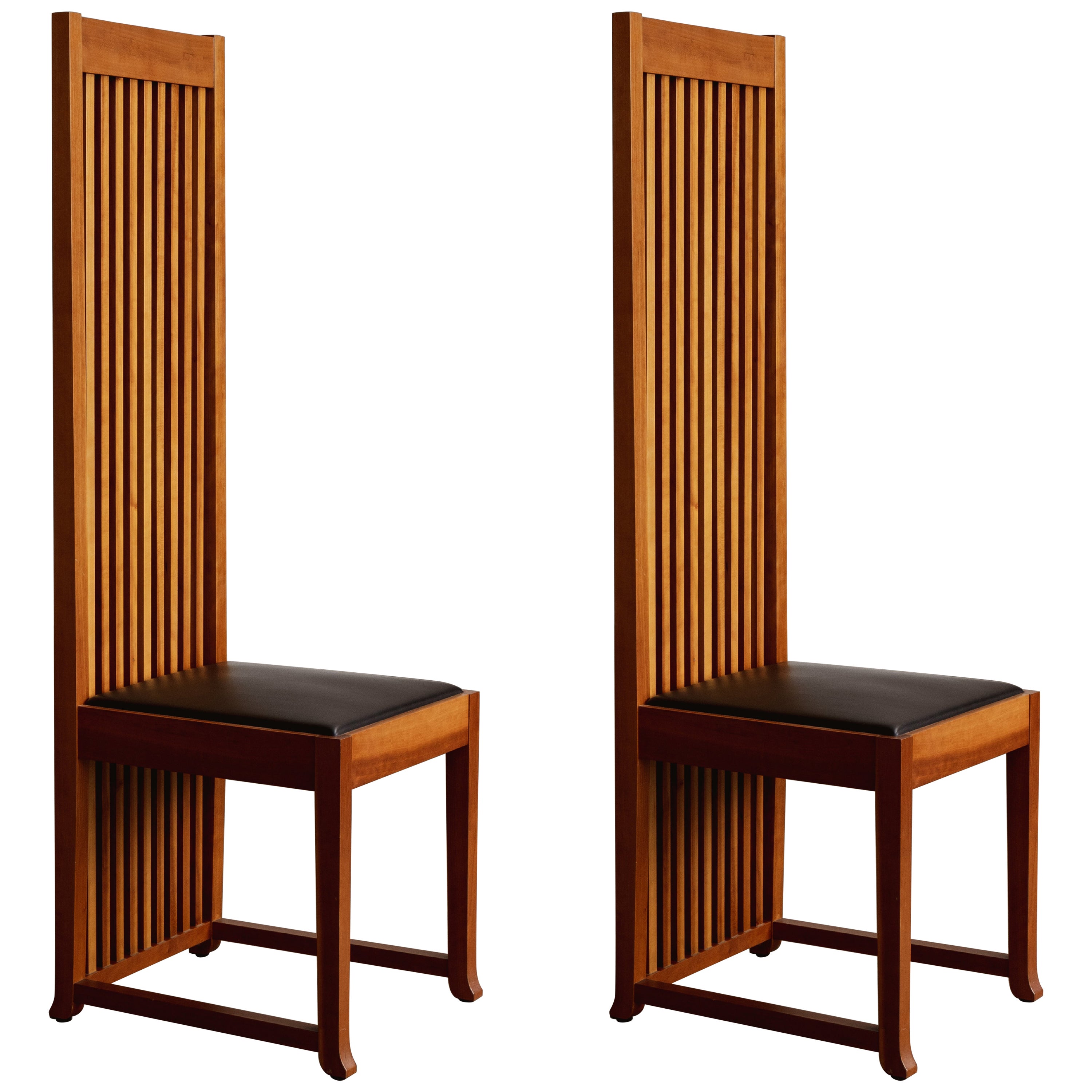 Frank Lloyd Wright "Robie" Stühle für Cassina, 1986, Satz von 2
