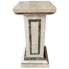 Tessellated Marble Pedestal by Maitland Smith