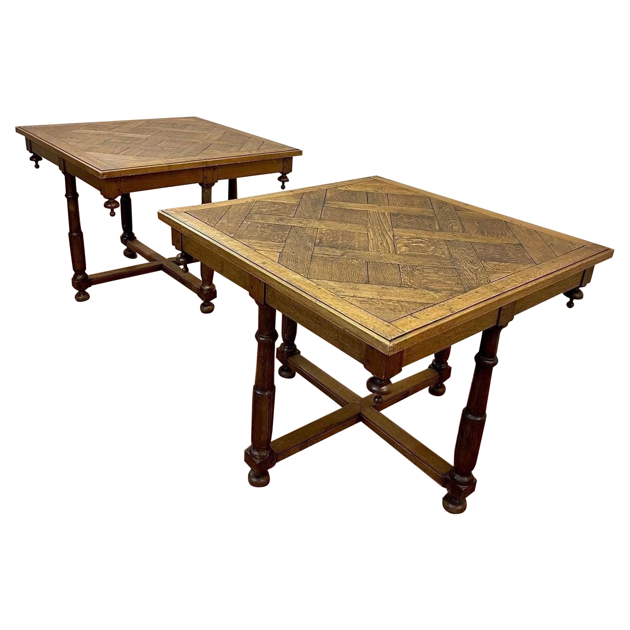  French Parquetry Tables, c1900 For Sale