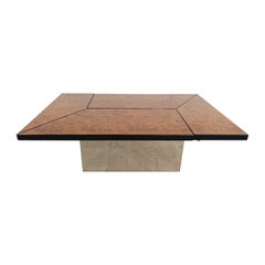 Vintage Burl Wood Coffee Table by Paul Michel, 1970s