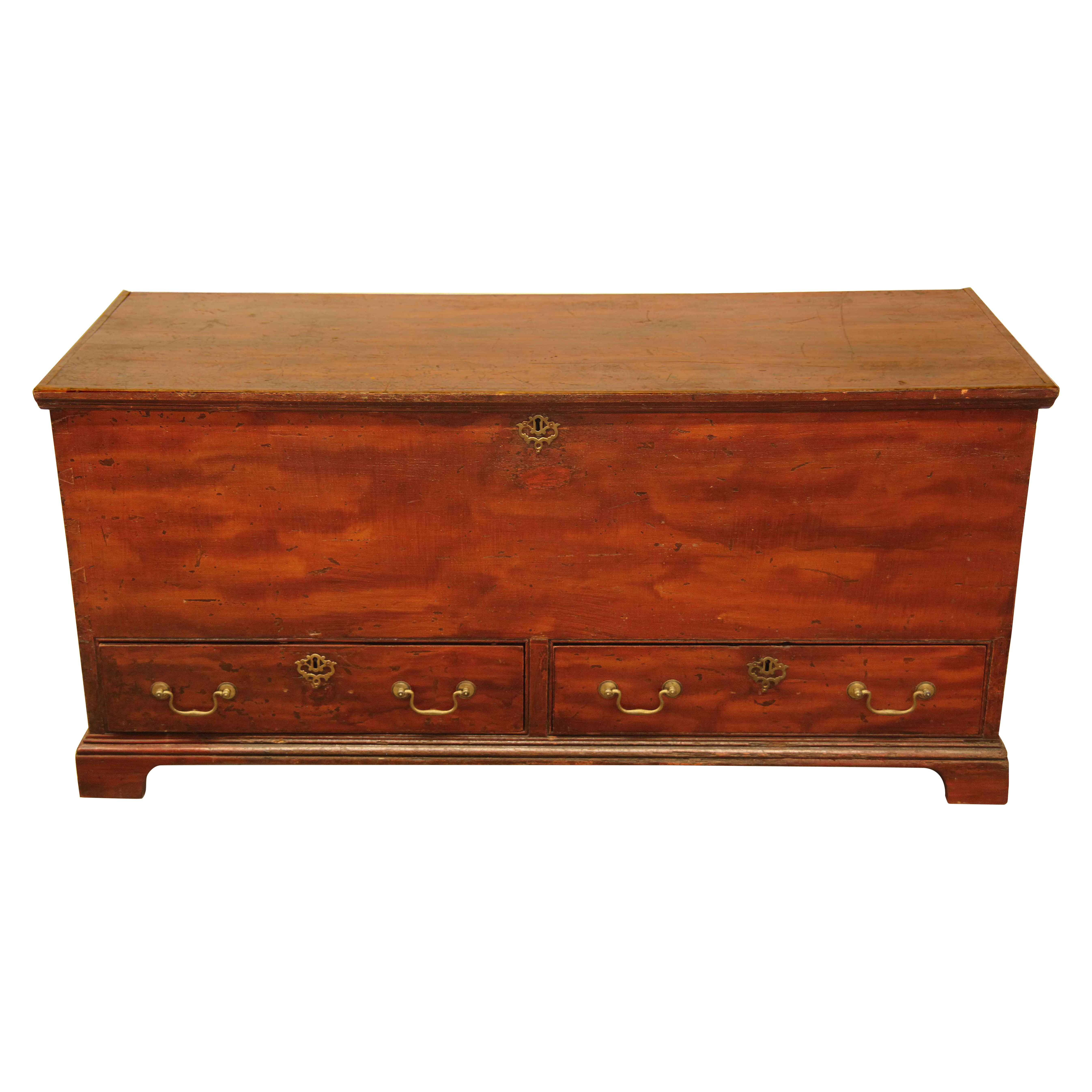 English Grain Painted Blanket Chest For Sale