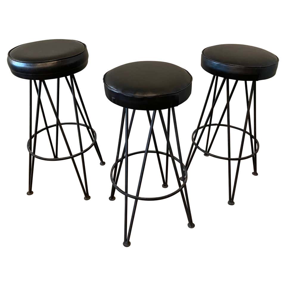 Wrought Iron Bar Stools at 1stDibs