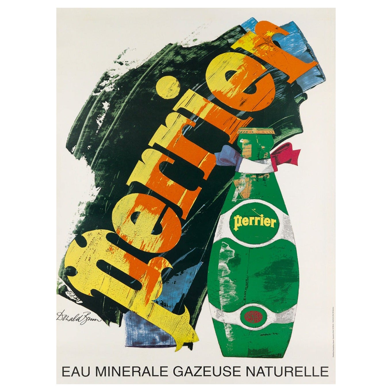 Affiche vintage d'origine de Perrier, 1978