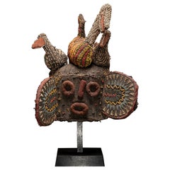 Bamileke Decorative Dance Crest, embroidered with European Glass Beads