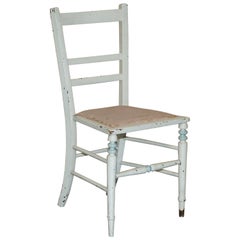 Antique French Original Paint Side Chair in Nicely Distressed Order Throughout