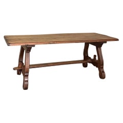 Antique Spanish Colonial Dining Table in Solid Oak