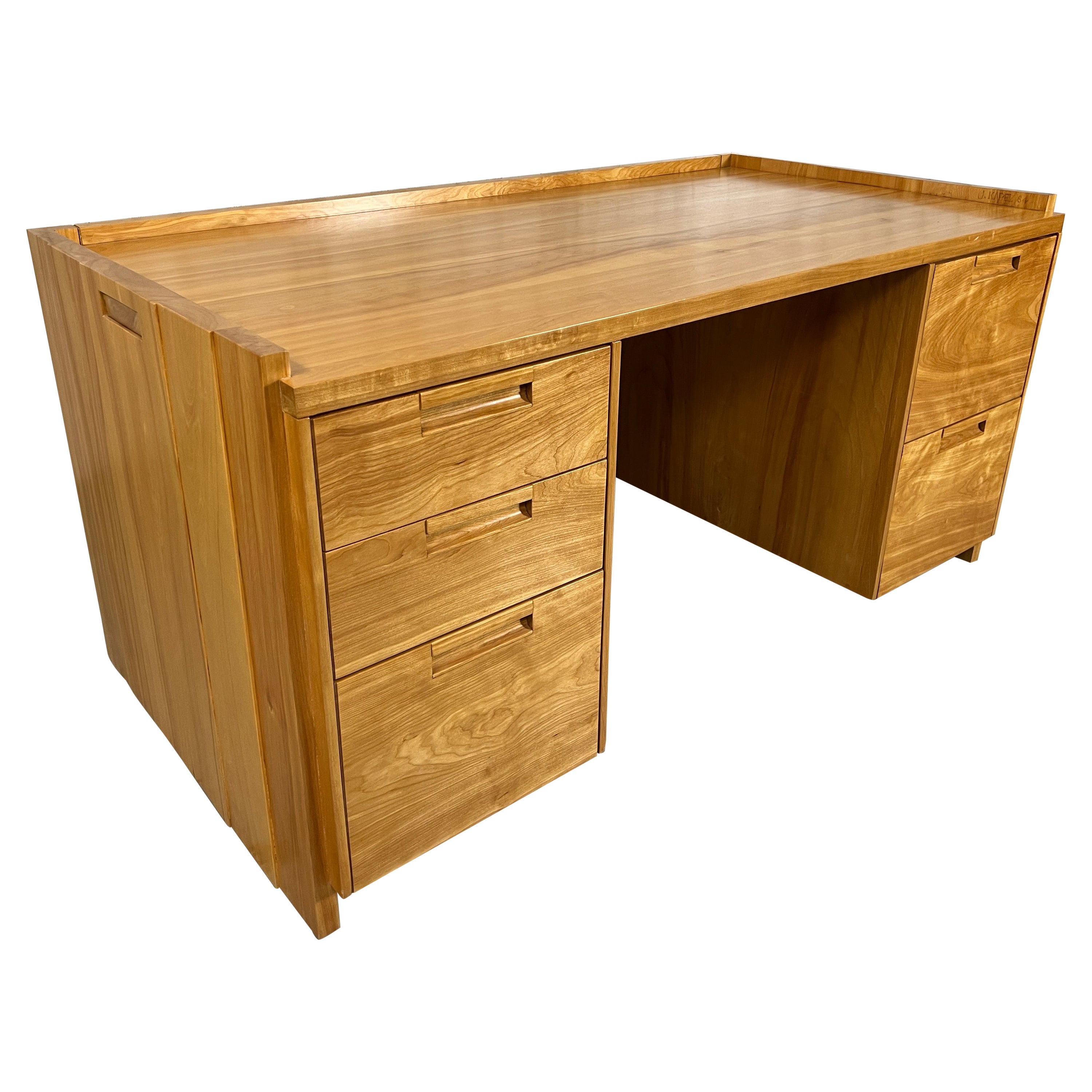 Studio Crafted by John Kapel Cherry Wood Desk  For Sale