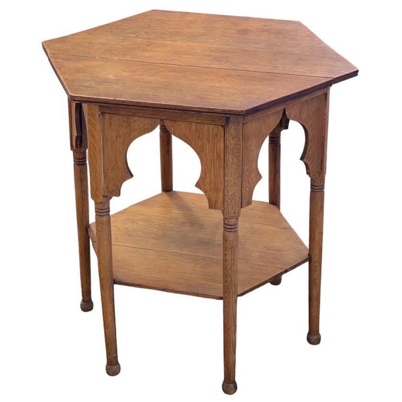 Antique Oak End Table Stand