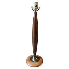 Walnut Mid-century Table Lamp